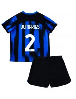 Inter Milan Denzel Dumfries #2 Kotipaita Lasten 2023-24 Lyhythihainen (+ shortsit)
